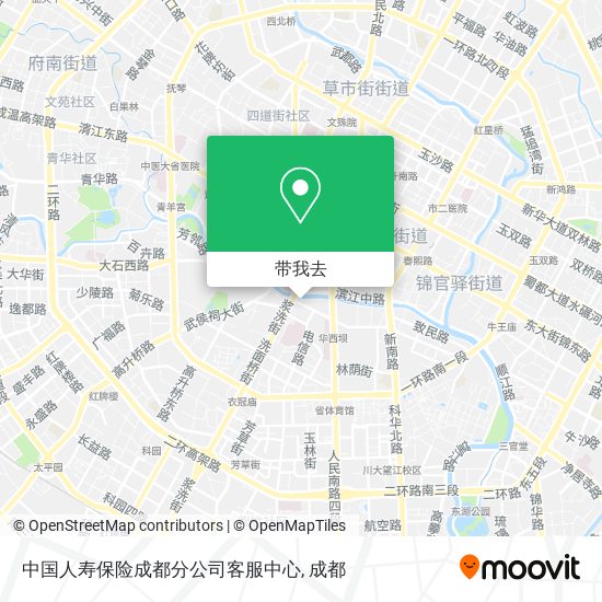 中国人寿保险成都分公司客服中心地图