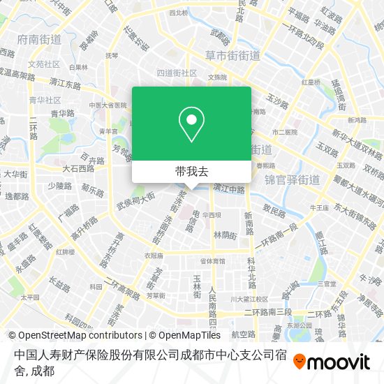 中国人寿财产保险股份有限公司成都市中心支公司宿舍地图
