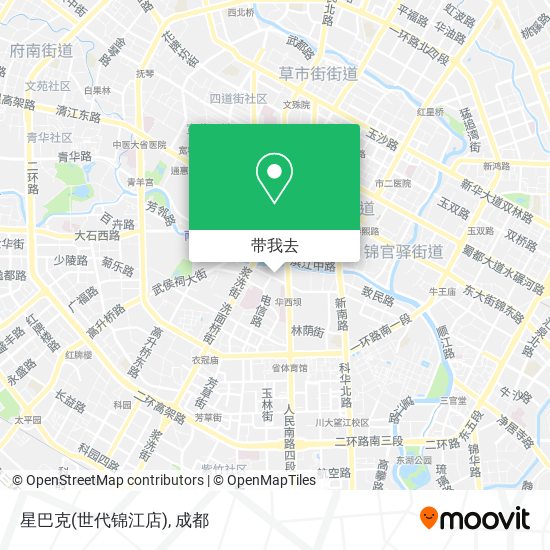 星巴克(世代锦江店)地图