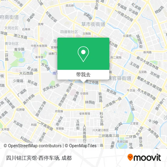 四川锦江宾馆-西停车场地图