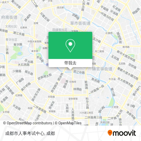 成都市人事考试中心地图