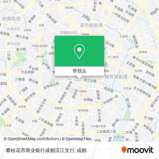 攀枝花市商业银行成都滨江支行地图