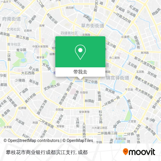 攀枝花市商业银行成都滨江支行地图