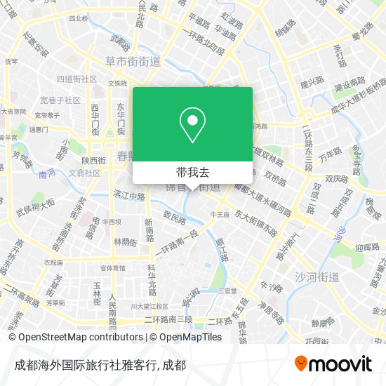 成都海外国际旅行社雅客行地图