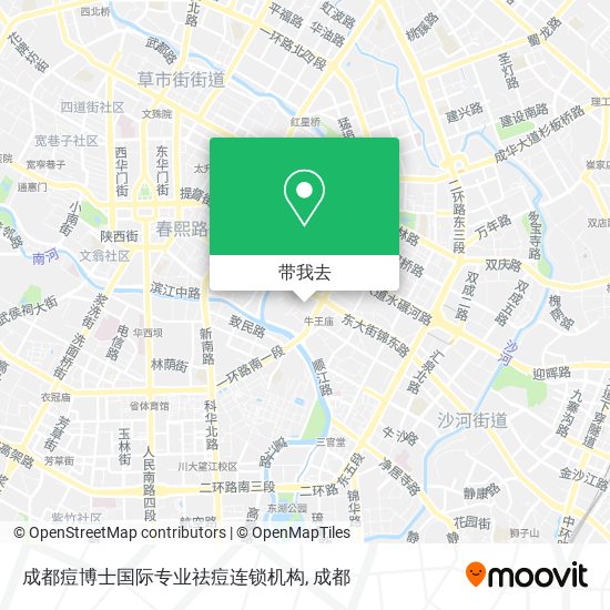 成都痘博士国际专业祛痘连锁机构地图