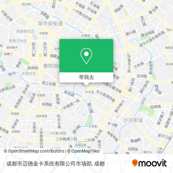 成都市迈德金卡系统有限公司市场部地图