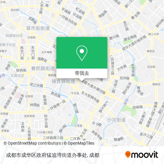 成都市成华区政府猛追湾街道办事处地图