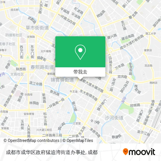 成都市成华区政府猛追湾街道办事处地图