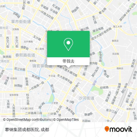 攀钢集团成都医院地图