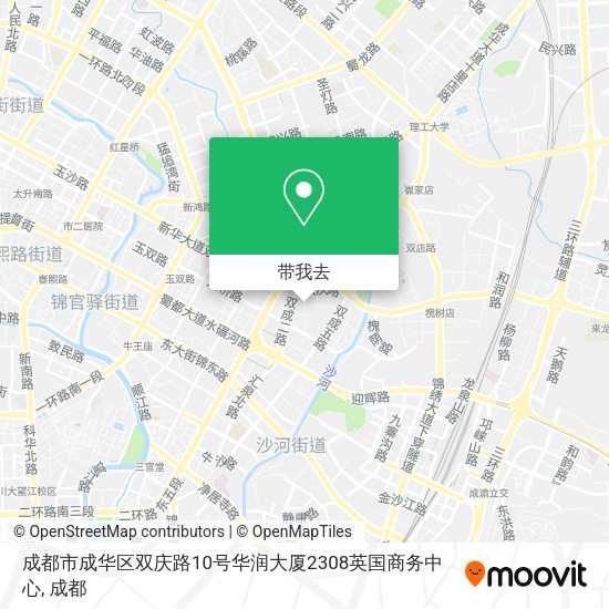 成都市成华区双庆路10号华润大厦2308英国商务中心地图