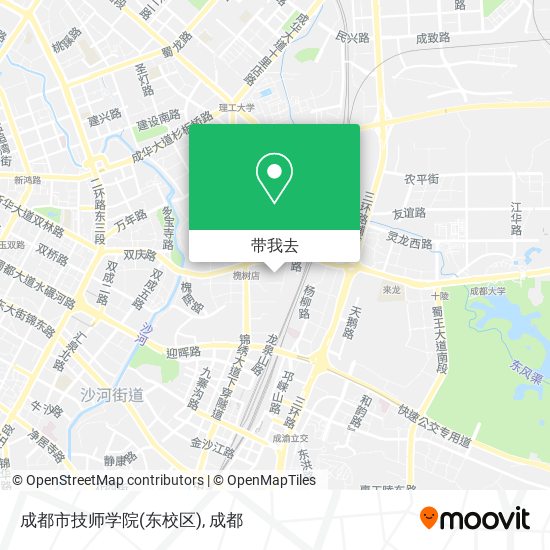 成都市技师学院(东校区)地图