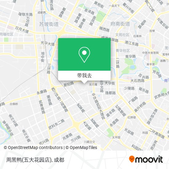 周黑鸭(五大花园店)地图