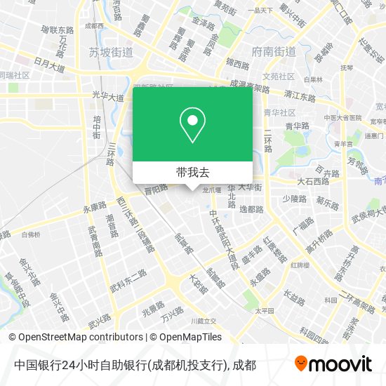 中国银行24小时自助银行(成都机投支行)地图