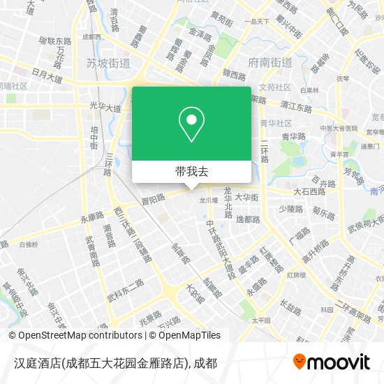 汉庭酒店(成都五大花园金雁路店)地图