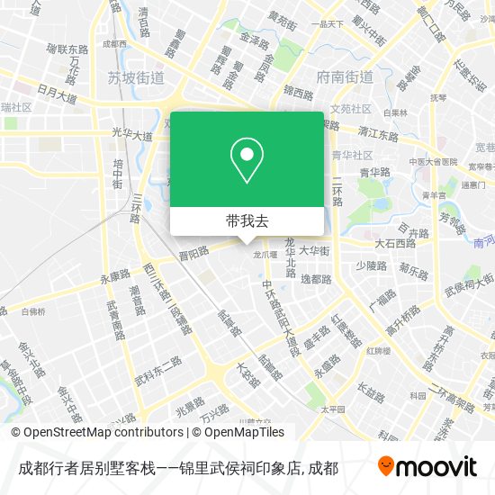 成都行者居别墅客栈——锦里武侯祠印象店地图