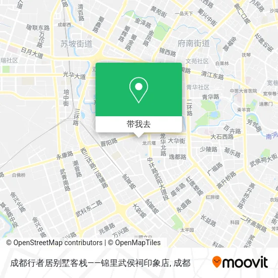 成都行者居别墅客栈——锦里武侯祠印象店地图