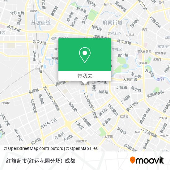 红旗超市(红运花园分场)地图