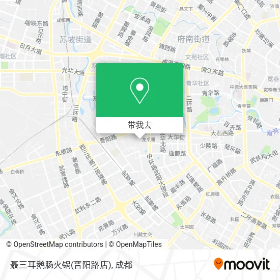 聂三耳鹅肠火锅(晋阳路店)地图