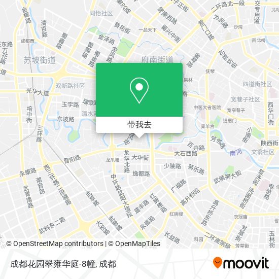 成都花园翠雍华庭-8幢地图
