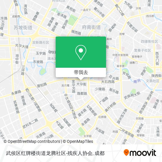 武侯区红牌楼街道龙腾社区-残疾人协会地图