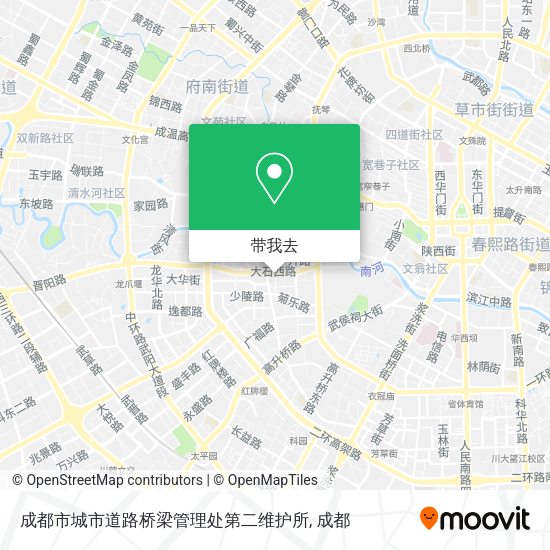 成都市城市道路桥梁管理处第二维护所地图