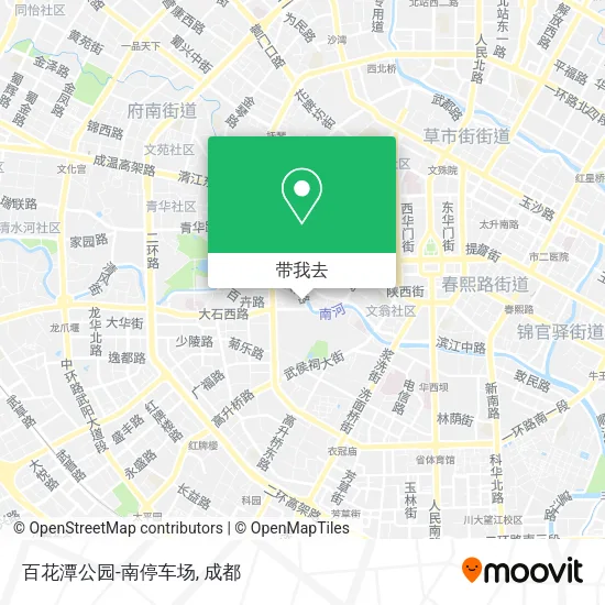百花潭公园-南停车场地图