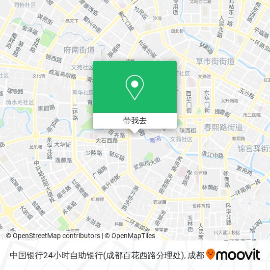 中国银行24小时自助银行(成都百花西路分理处)地图