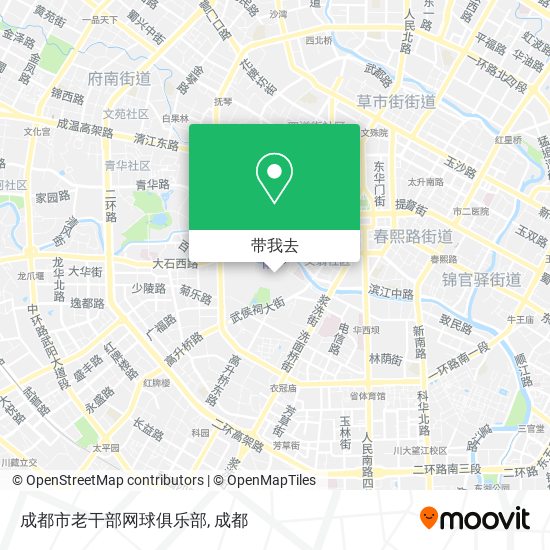 成都市老干部网球俱乐部地图