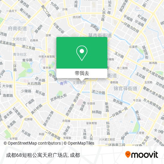 成都68短租公寓天府广场店地图