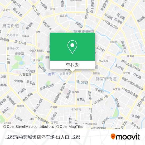 成都瑞柏蓉城饭店停车场-出入口地图
