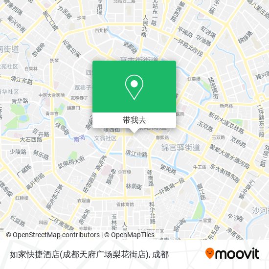 如家快捷酒店(成都天府广场梨花街店)地图