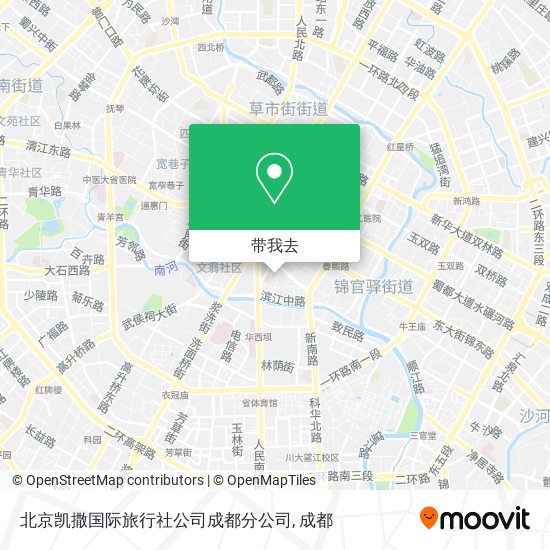 北京凯撒国际旅行社公司成都分公司地图