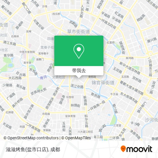 滋滋烤鱼(盐市口店)地图