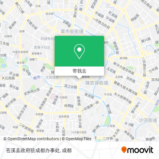 苍溪县政府驻成都办事处地图