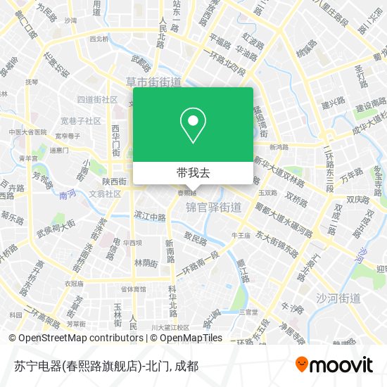 苏宁电器(春熙路旗舰店)-北门地图