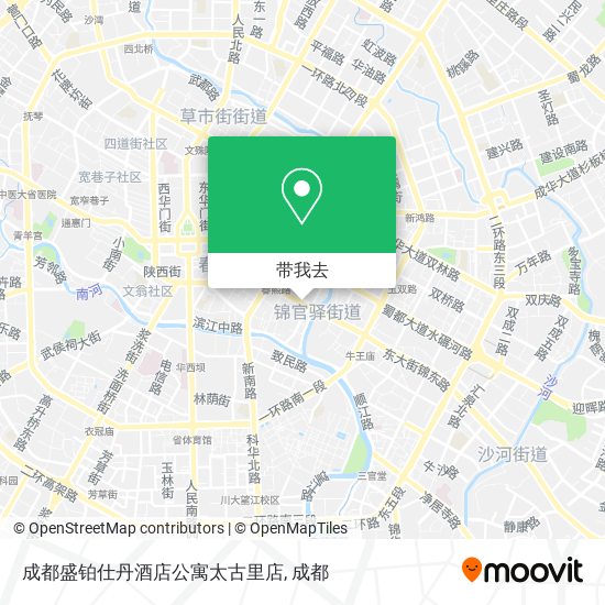 成都盛铂仕丹酒店公寓太古里店地图