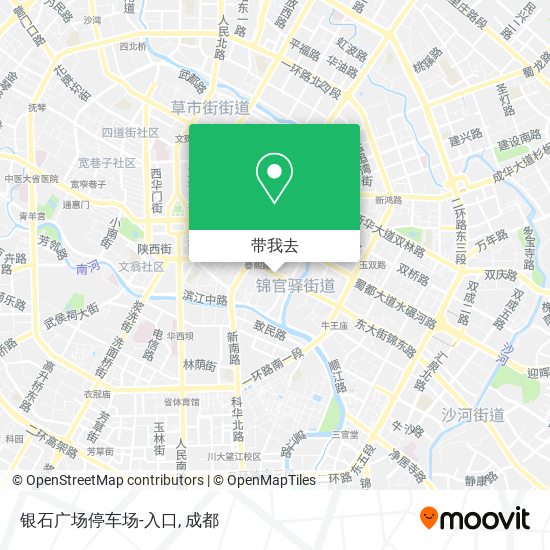 银石广场停车场-入口地图