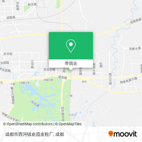 成都市西河镇俞霞皮鞋厂地图