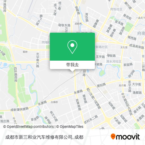 成都市新三和业汽车维修有限公司地图