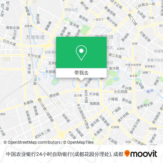 中国农业银行24小时自助银行(成都花园分理处)地图