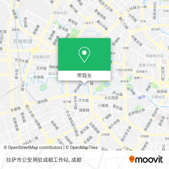 拉萨市公安局驻成都工作站地图