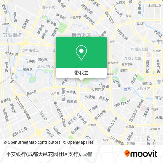 平安银行(成都天邑花园社区支行)地图