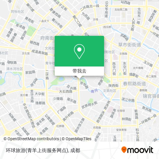 环球旅游(青羊上街服务网点)地图