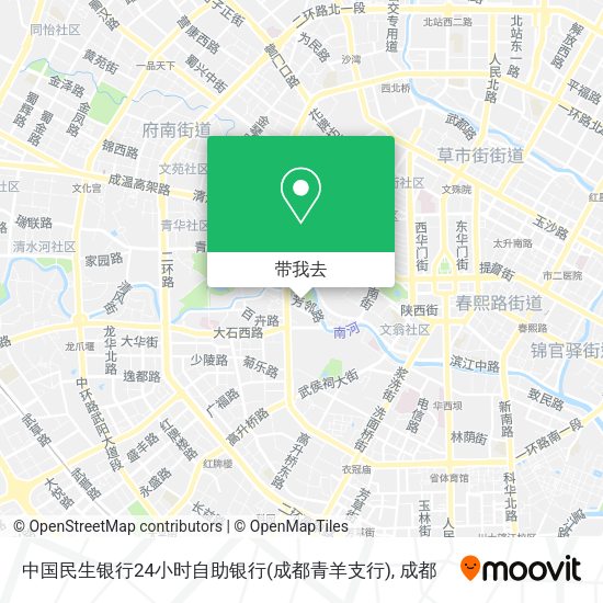 中国民生银行24小时自助银行(成都青羊支行)地图