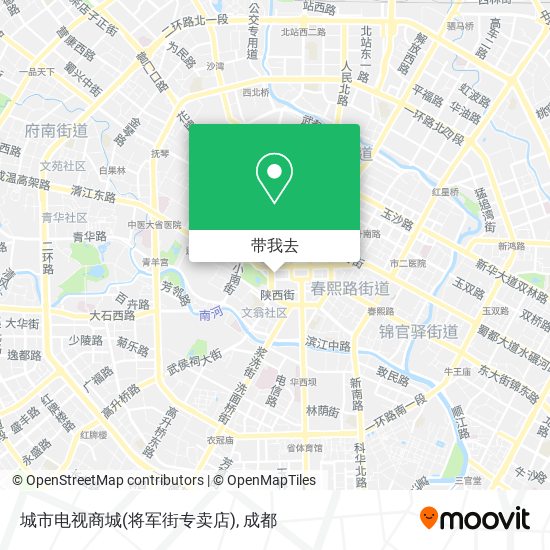 城市电视商城(将军街专卖店)地图