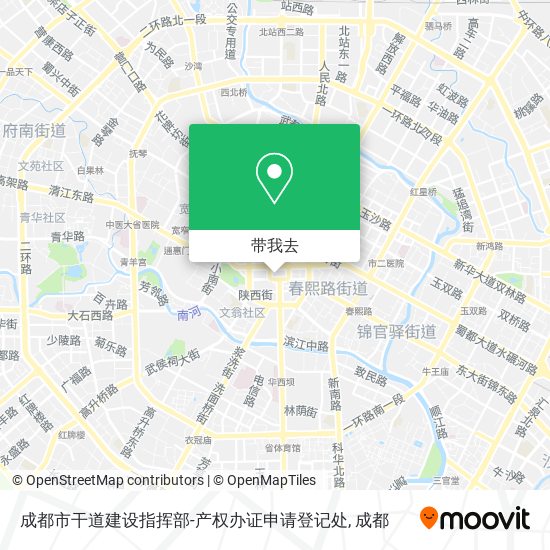 成都市干道建设指挥部-产权办证申请登记处地图