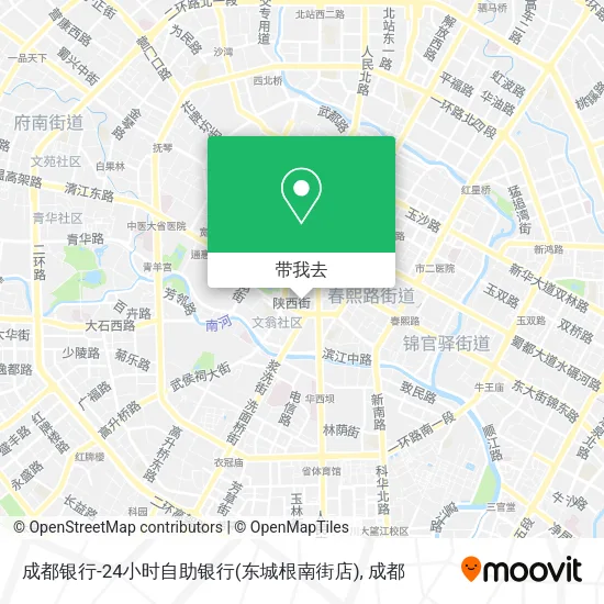 成都银行-24小时自助银行(东城根南街店)地图