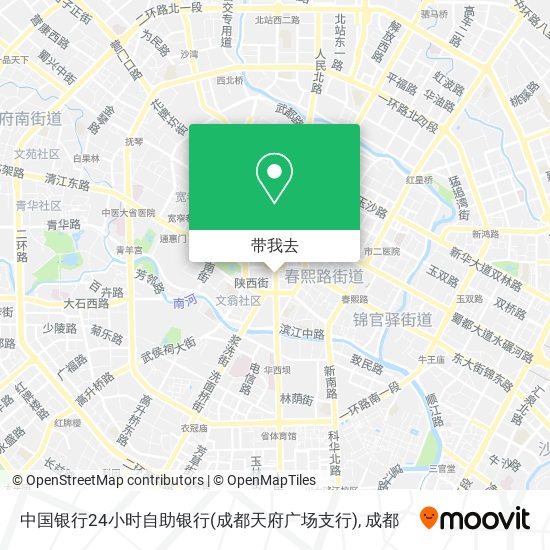 中国银行24小时自助银行(成都天府广场支行)地图