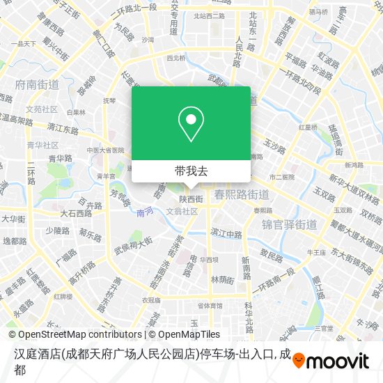 汉庭酒店(成都天府广场人民公园店)停车场-出入口地图