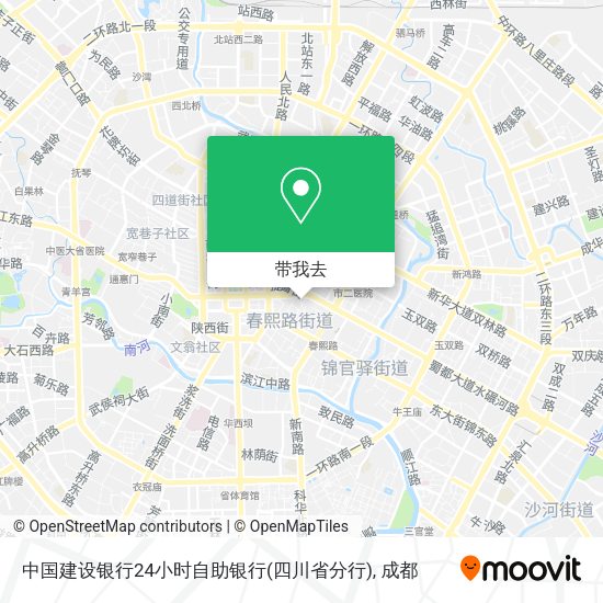 中国建设银行24小时自助银行(四川省分行)地图